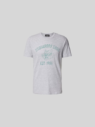 Dsquared2 T-Shirt mit Label-Print Hellgrau Melange 2