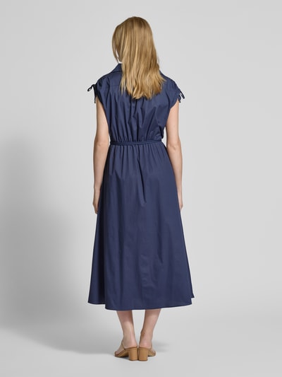Marella Midikleid mit Bindegürtel Modell 'RIVERA' Marine 5