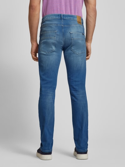 CARS JEANS Slim fit jeans in used-look, model 'BATES' Blauw - 5