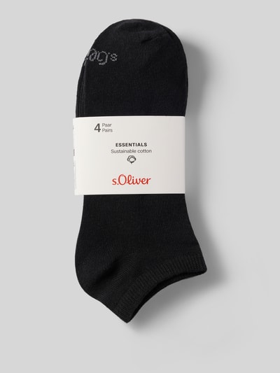 s.Oliver RED LABEL Socken aus Baumwoll-Mix in 4er Pack Black 3
