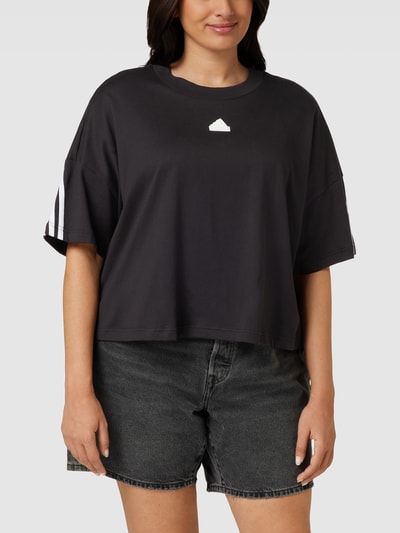 adidas Sportswear Plus PLUS SIZE cropped T-Shirt mit Label-Applikation Black 4