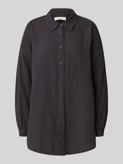 Only Oversized Bluse aus reiner Baumwolle Modell 'THYRA' Anthrazit 2