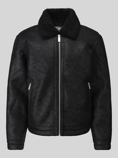 Jake*s Studio Men Bomberjacke mit Teddykragen Modell 'HARDY' Black 2