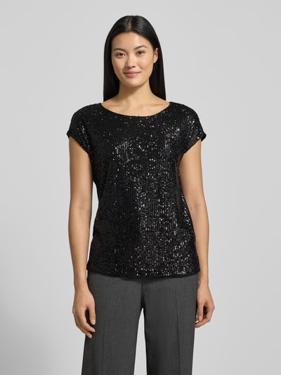 Christian Berg Woman T-Shirt mit Paillettenbesatz Black 4