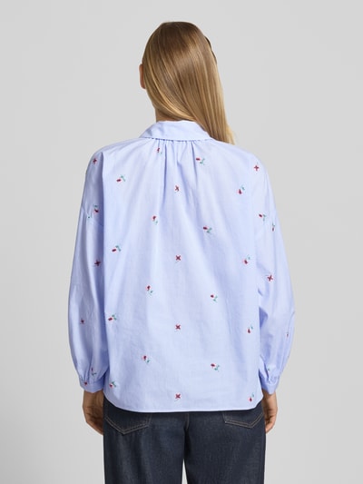 Weekend Max Mara relaxed fit overhemdblouse van puur katoen model 'BUTTERFLY' Lichtblauw - 5
