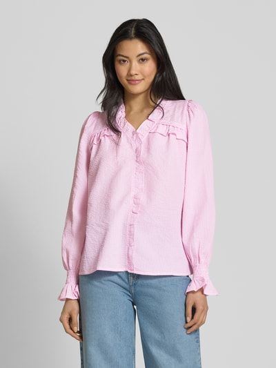 A-view Regular Fit Hemdbluse mit verdeckter Knopfleiste Modell 'Sonja' Rosa 4