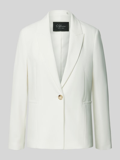 s.Oliver BLACK LABEL Antaillierter Longblazer mit Viskoseanteil Offwhite 2