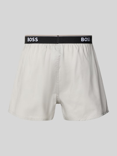 Produktfoto, Regular Fit Boxershorts aus reiner Baumwolle im 2er-Pack Modell '2P BOXER' von BOSS, Optik: Unifarben, Label-Bund, Jersey.