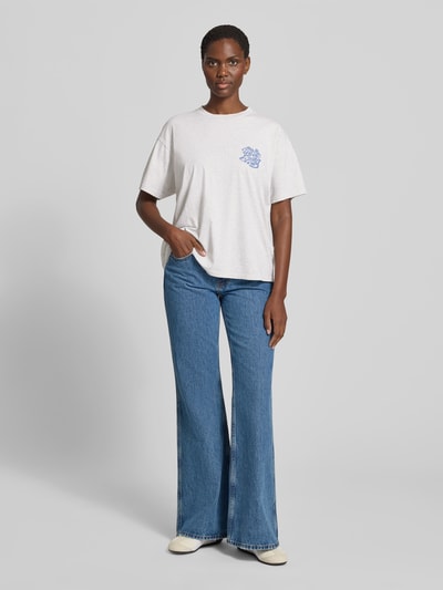 Anine Bing Oversized T-Shirt mit Logo-Print Mittelgrau 1