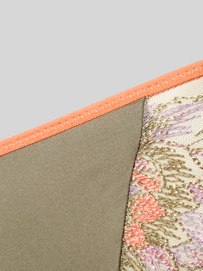 Produktfoto, String mit Baumwoll-Anteil Modell 'Rommi' von Marie Jo, elastischer Material-Mix, florale Spitze, semitransparente Partien, Nahaufnahme.