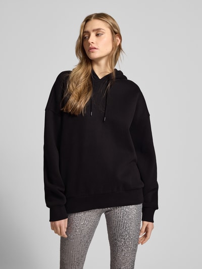 Review Oversized Hoodie mit gerippten Abschlüssen Black 4