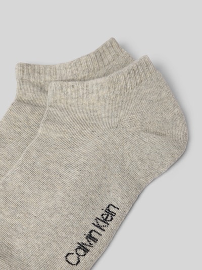 Calvin Klein Jeans Sneakersocken mit Logo-Stitching im 2er-Pack Hellgrau 2