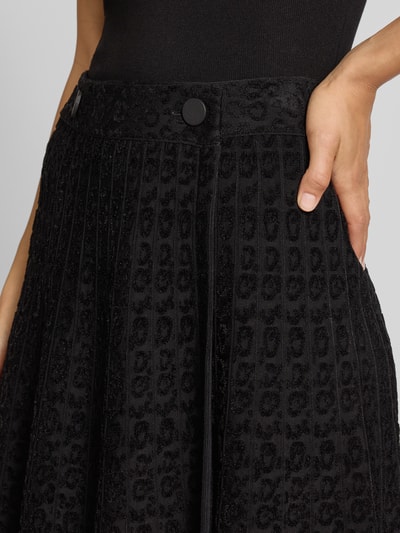 Emporio Armani Knielanger Rock in Wickel-Optik mit elastischem Bund Black 3