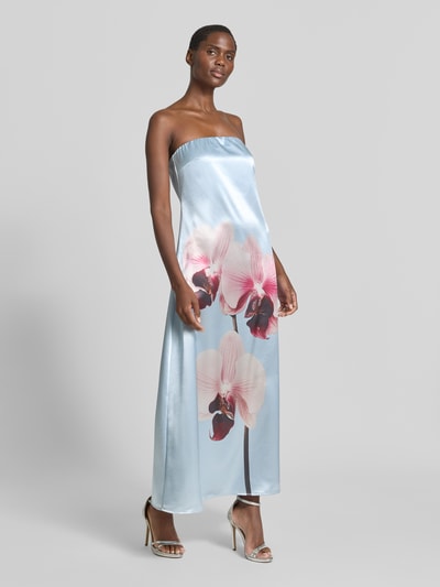 YAS Cocktailkleid in Bandeau-Form Modell 'ORCHIDA'' Hellblau 1
