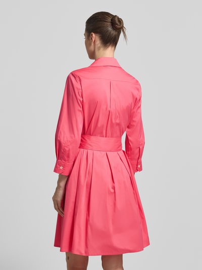 0039 Italy Overhemdjurk met strikceintuur model 'JULE' Rood - 5