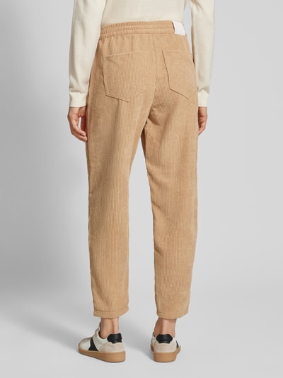 Tom Tailor Denim Barrel corduroy broek met elastische band en steekzakken Beige - 5