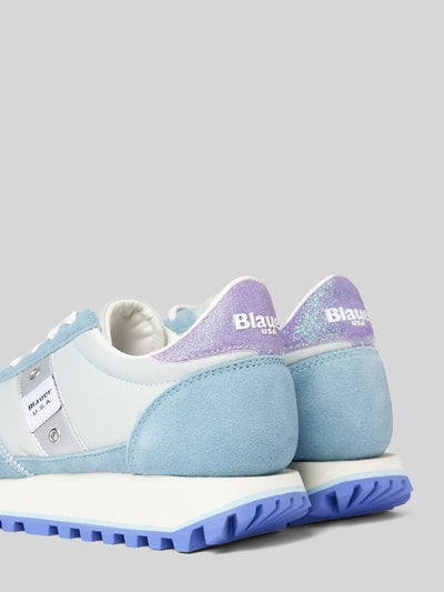 Blauer USA Sneaker mit Label-Detail Modell 'MILLEN' Hellblau 2