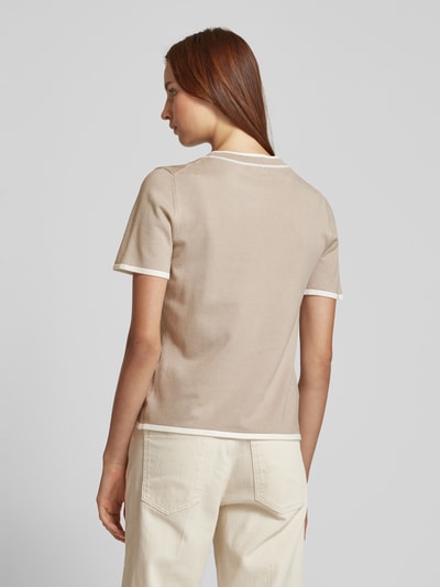 s.Oliver BLACK LABEL Regular Fit T-Shirt in Feinstrick-Optik Sand 5