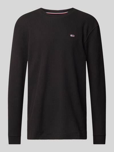 Tommy Jeans Regular Fit Longsleeve mit Label-Stitching Black 2