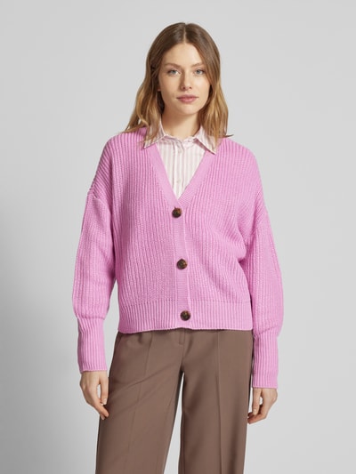 Vero Moda Regular Fit Strickjacke mit Ballonärmeln Modell 'LEA' Lavender 4