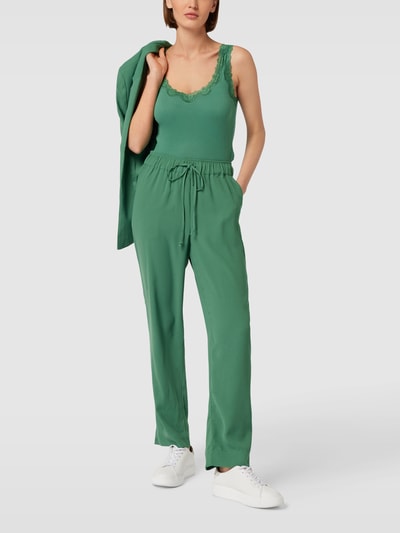 Soaked in Luxury Top mit Spitzenbesatz Modell 'Leandra' Gruen 1