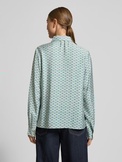 Jake*s Casual Regular Fit Bluse aus Viskose-Mix im Allover-Look Ecru 5