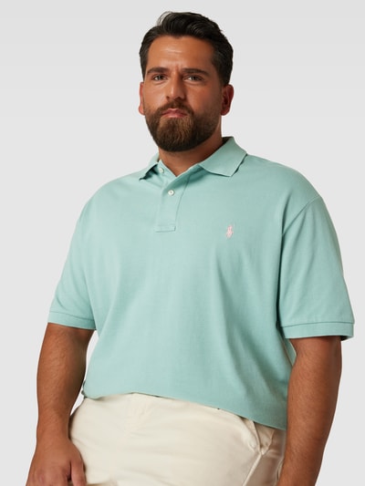 Polo Ralph Lauren Big & Tall PLUS SIZE poloshirt met labelstitching Lichtgroen - 3