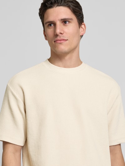 MCNEAL T-Shirt mit Strukturmuster  Beige 3