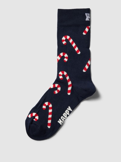 Happy Socks Socken mit Allover-Muster Marine 1