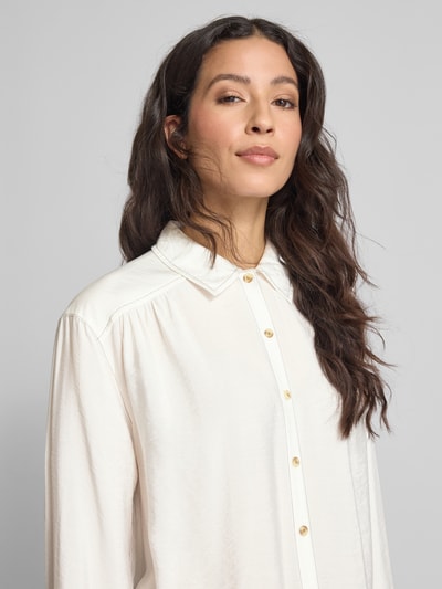 OPUS Regular fit blouse met doorknoopsluiting, model 'Famiga' Offwhite - 3