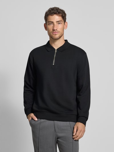 Lindbergh Relaxed Fit Poloshirt mit Label-Detail Black 4