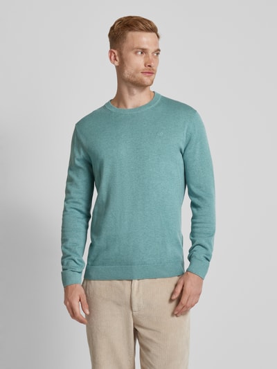 Tom Tailor Strickpullover mit Label-Stitching Modell 'BASIC' Mint 4