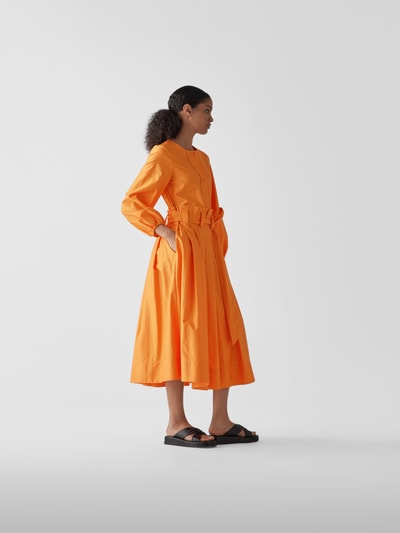 Devotion Hemdblusenkleid mit Kellerfalten Orange 4
