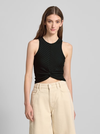 Only Top o kroju slim fit w stylu kopertowym model ‘SANDY’ Czarny 4