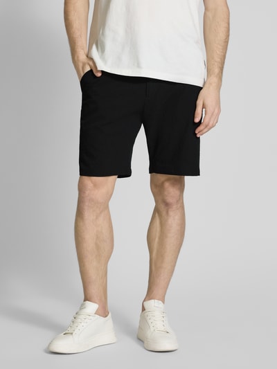 JAKE*S STUDIO MEN Shorts mit Gürtel und Gesäßtaschen Black 4