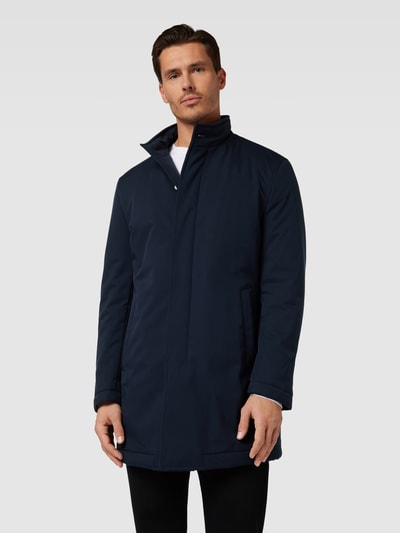 BOSS Lange jas met opstaande kraag, model 'Jared' Marineblauw - 4