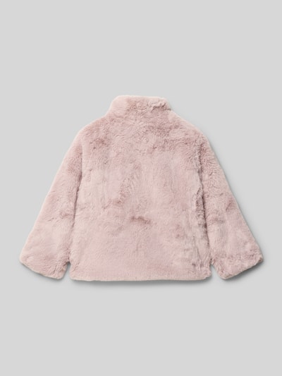 Mango Jacke aus Kunstfell mit Stehkragen Modell 'bole' Rosa 3