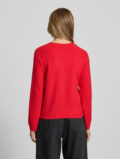 Pieces Regular fit pullover met raglanmouwen, model 'BREE' Rood - 5