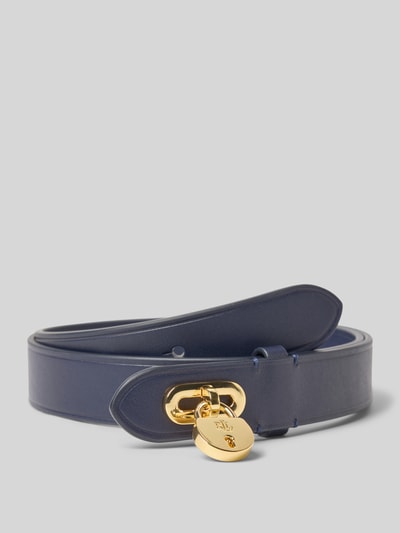 Lauren Ralph Lauren Skórzany pasek z klamrą na pin Ciemnoniebieski 1
