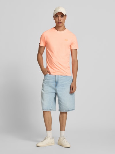 Superdry T-Shirt mit Rundhalsausschnitt und Label-Stitching Orange 1