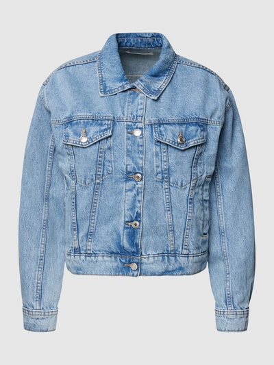 Mango Jeansjacke mit Umlegekragen Hellblau 2