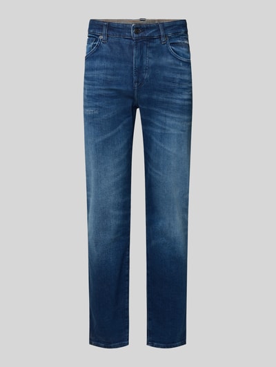 BOSS Orange Jeansy o kroju straight fit z mieszanki bawełny model ‘RE.MAINE’ Niebieski 2