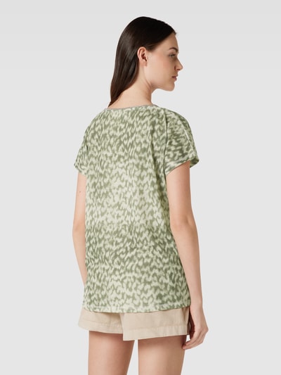 Christian Berg Woman T-shirt met all-over motief Rietgroen - 5