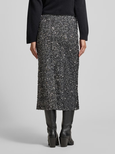 Vila Spódnica midi z wysokim stanem i cekinami model ‘FAITH’ Srebrny 5