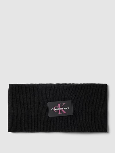 CK Calvin Klein Stirnband mit Label-Patch Modell 'MONOLOGO' Black 1