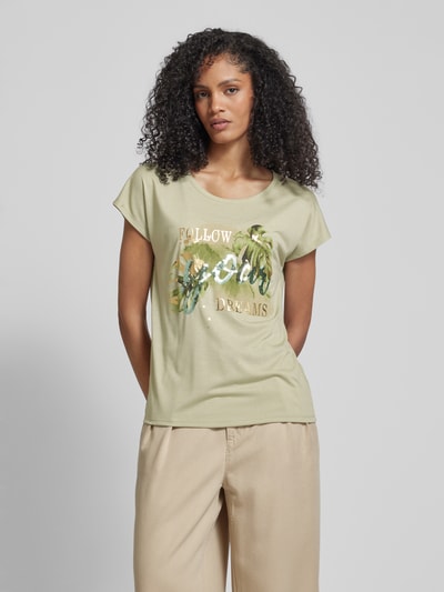 Montego T-shirt met motiefprint Rietgroen - 4