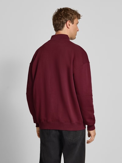 Pegador Oversized sweatshirt met logostitching en schipperskraag Bordeaux - 5