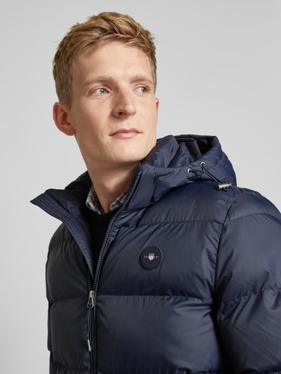 Gant Gewatteerd jack met labelpatch Marineblauw - 3