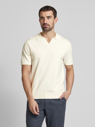 SELECTED HOMME Poloshirt met V-hals, model 'TELLER' Zand - 4