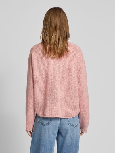 Drykorn Oversized Wollpullover mit Strukturmuster Modell 'SOMAIJA' Rose 5